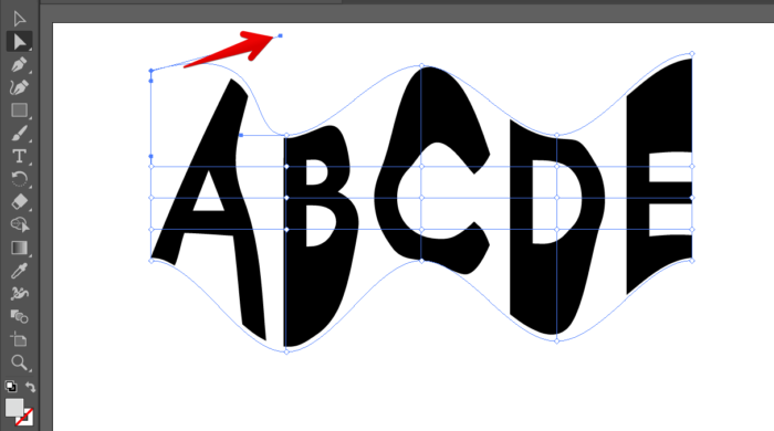 Illustrator テキストを自由な形状に変形させる テキストの文字を一文字ごとにサイズや角度を変更する 粛々と