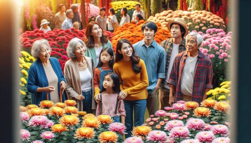 Copilot作：菊の鑑賞会