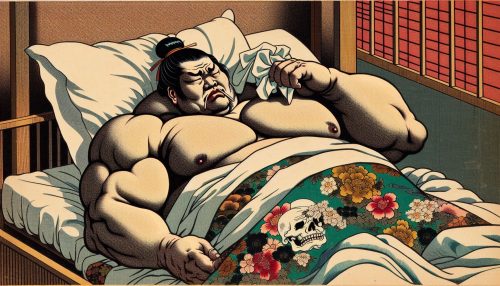 Designer作：力士がインフルエンザで寝込んでいるところ