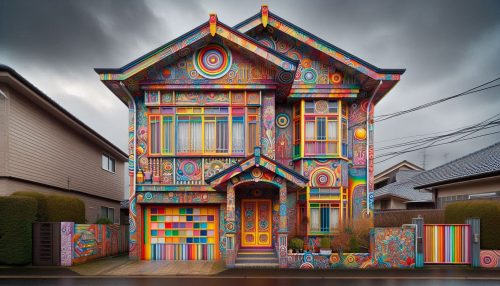 Designer作：外壁塗り替えをカラフルにし過ぎて、サイケデリック調になってしまったお家