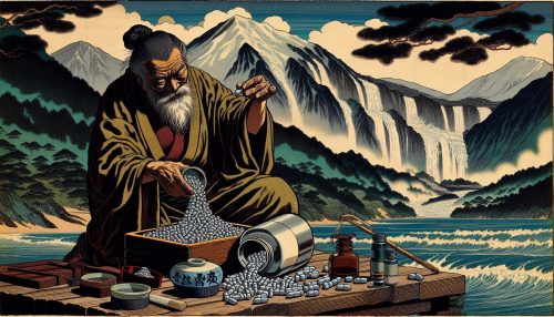 Designer作：山奥で銀色の丸薬を製造する仙人