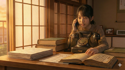 Gemini作：黒電話の女